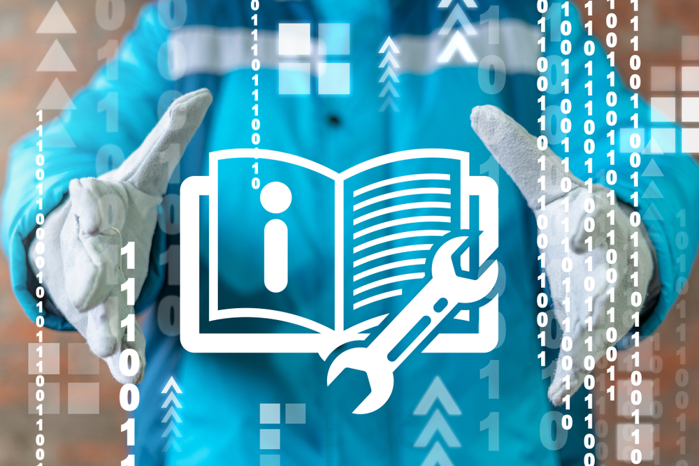 image_Industry,Engineer,Hold,Wrench,Book,Virtual,Icon.,Industrial,User,Manual